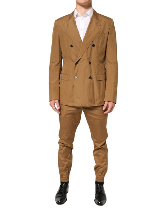 Dolce & Gabbana Brown TAORMINA Double-Breasted 2 Piece Suit Mens Suit