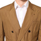 Dolce & Gabbana Brown TAORMINA Double-Breasted 2 Piece Suit Mens Suit