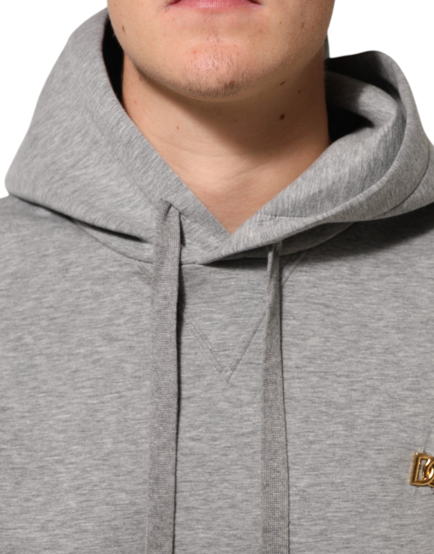 Dolce & Gabbana Gray Logo Cotton Hooded Sweatshirt Sweater Mens Sweater