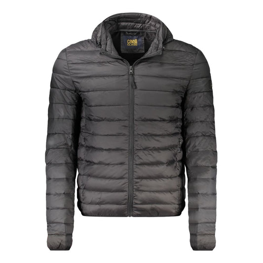 Cavalli Class Black Polyester Jackets & Coat Mens Jacket
