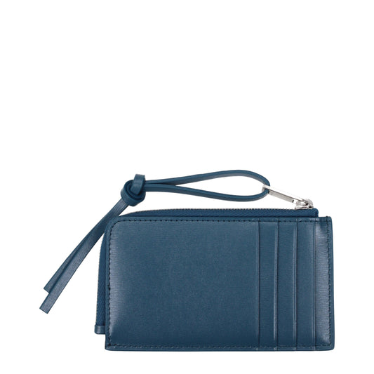 Jil Sander Blue Leather Wallet Mens Wallet