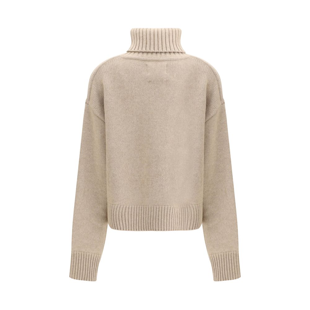 Extreme Cashmere Beige Cashmere Turtleneck