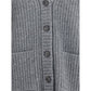 Gucci Ribbed Knit Wool Cardigan