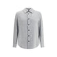 ZEGNA Gray Cashmere Dress Shirt