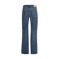 Saint Laurent Blue Cotton Straight-Leg Jeans