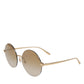 Dolce & Gabbana DG2228 Gold Plated Round Lenses Shades Eyewear Sunglasses