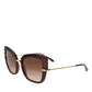 Dolce & Gabbana DG6131 Plissé Brown Butterfly Square Shades Sunglasses