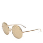 Dolce & Gabbana DG2215K Gold Plated Round Lenses Shade Eyewear Sunglasses