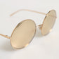 Dolce & Gabbana DG2215K Gold Plated Round Lenses Shade Eyewear Sunglasses