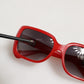 Dolce & Gabbana DG6093 Red Rectangular Grey Graduated Lenses Sunglasses