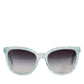 Dolce & Gabbana DG4190 Blue Lace Acetate Rectangle Shades Sunglasses
