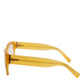 Dolce & Gabbana Yellow Acetate Eccentric Sartorial Sunglasses