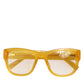 Dolce & Gabbana Yellow Acetate Eccentric Sartorial Sunglasses