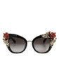 Dolce & Gabbana DG4319F Red Sacred Heart Crystal Butterfly Sunglasses