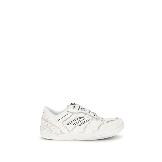 Balenciaga White Calf Leather Bos Taurus Athletic Sneakers