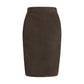 Saint Laurent Brown Denim Skirt