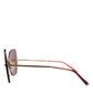 Dolce & Gabbana Lucia Gold Metal Cat Eye Red Lenses Sunglasses