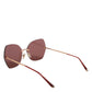 Dolce & Gabbana Lucia Gold Metal Cat Eye Red Lenses Sunglasses
