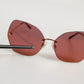 Dolce & Gabbana Lucia Gold Metal Cat Eye Red Lenses Sunglasses