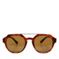 Dolce & Gabbana DG4313F Brown Tortoiseshell Pilot Frame Shades Sunglasses