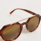 Dolce & Gabbana DG4313F Brown Tortoiseshell Pilot Frame Shades Sunglasses