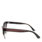 Dolce & Gabbana Black Pink Mirrored Cat Eye Sequined Sunglasses