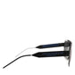 Dolce & Gabbana Black Metal Pilot Frame Shades Eyewear Sunglasses