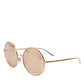 Dolce & Gabbana DG2215K Gold Metal Round Shades Eyewear Sunglasses