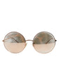 Dolce & Gabbana DG2215K Gold Metal Round Shades Eyewear Sunglasses