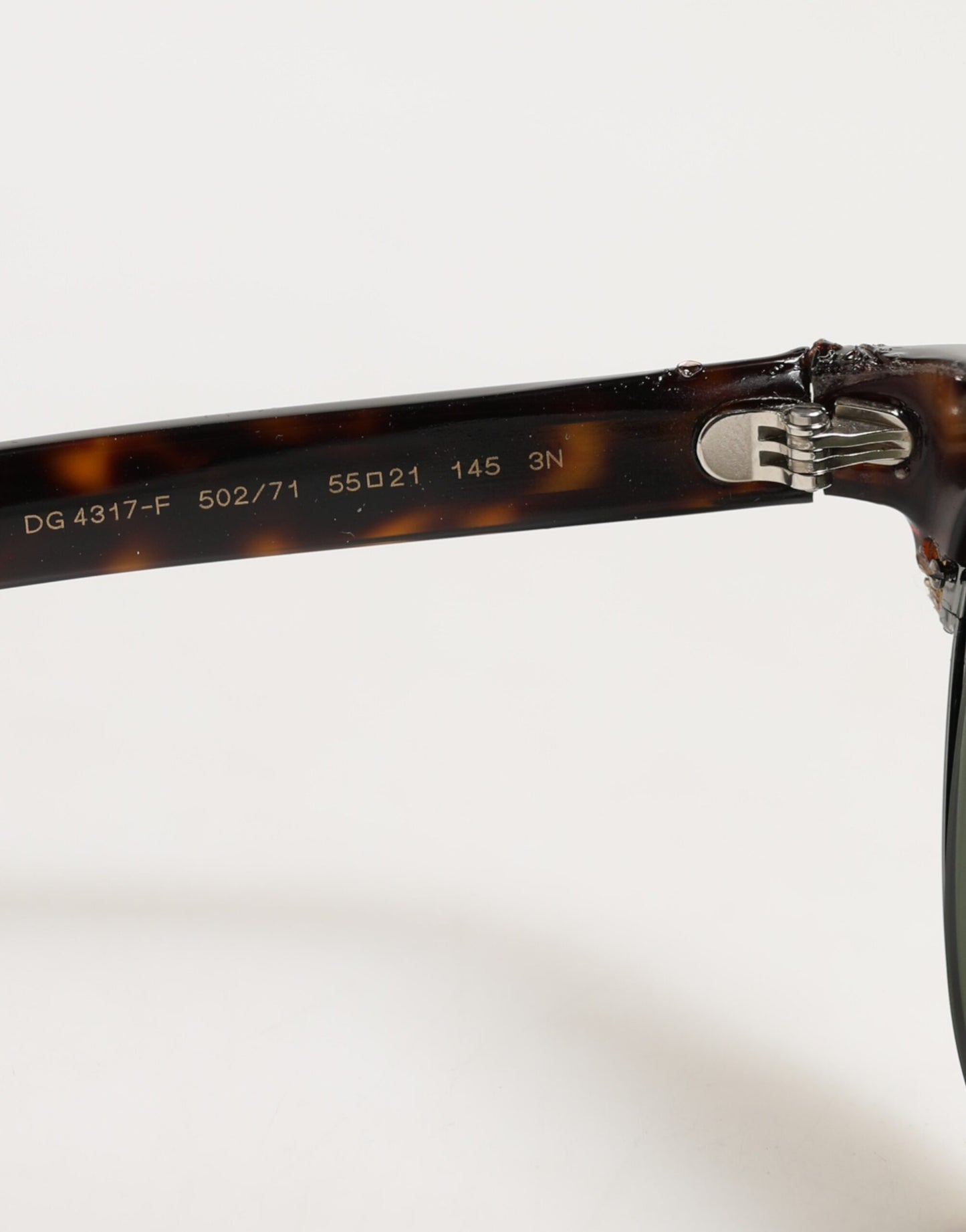 Dolce & Gabbana DG4317F Brown Tortoiseshell Pilot Frame Shades Sunglasses