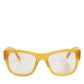 Dolce & Gabbana DG4338F Yellow Acetate Eccentric Sartorial Sunglasses