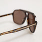 Dolce & Gabbana Dark Brown Tortoise Shell Pilot Frame Sunglasses