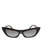 Dolce & Gabbana Black Re-Edition DNA Cat-Eye Frame Sunglasses