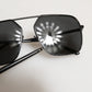 Dolce & Gabbana Black Metal Frame Square Lenses Shades Eyewear Sunglasses