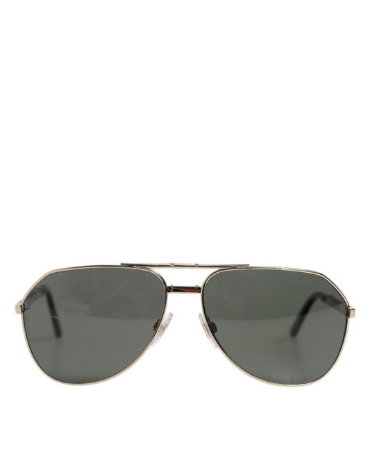 Dolce & Gabbana DG2106K Black Gold Plated Polarized MetalFrame Sunglasses