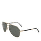 Dolce & Gabbana DG2106K Black Gold Plated Polarized MetalFrame Sunglasses