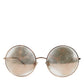 Dolce & Gabbana Rose Gold Plated Round Lenses Shades Eyewear Sunglasses