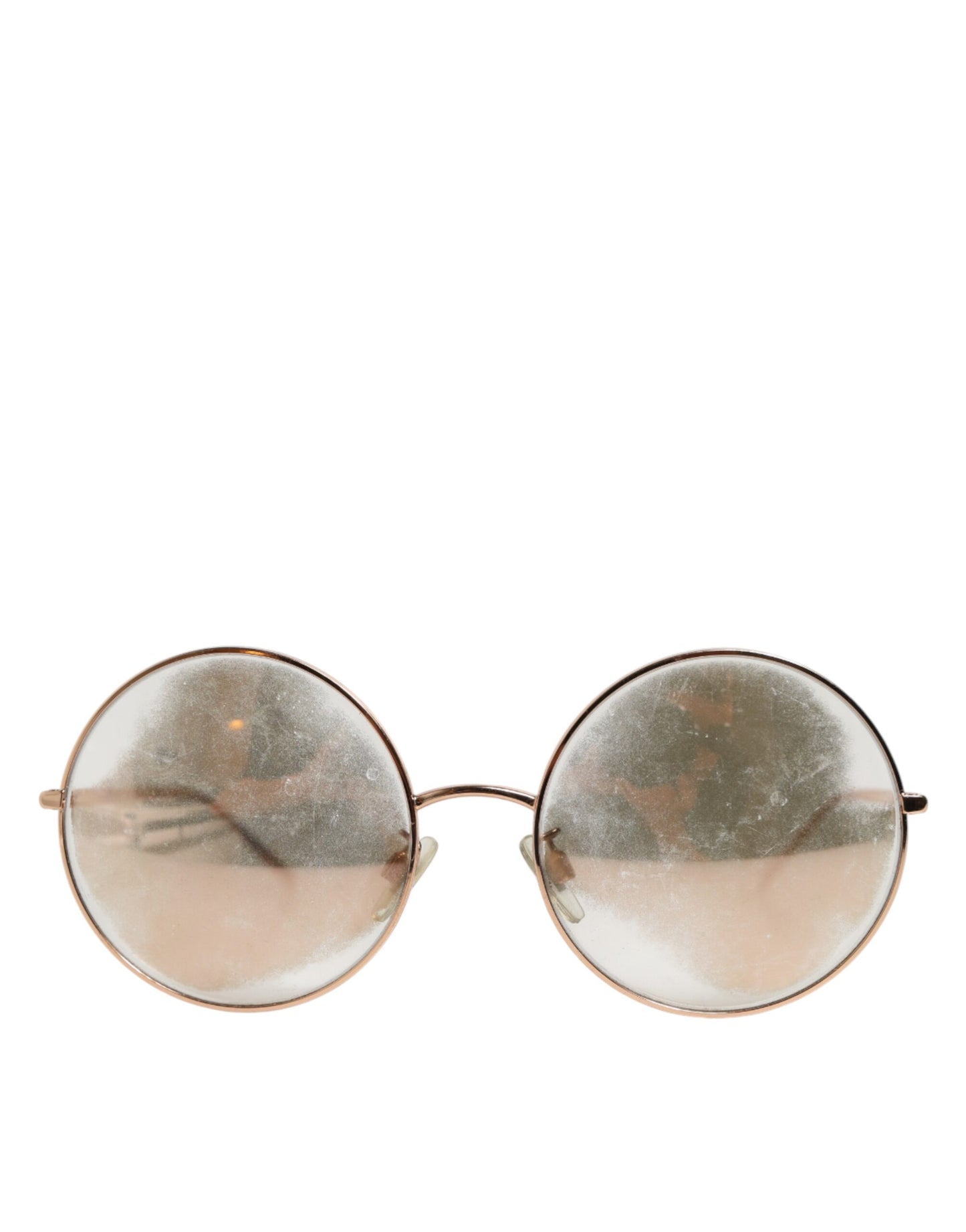 Dolce & Gabbana Rose Gold Plated Round Lenses Shades Eyewear Sunglasses