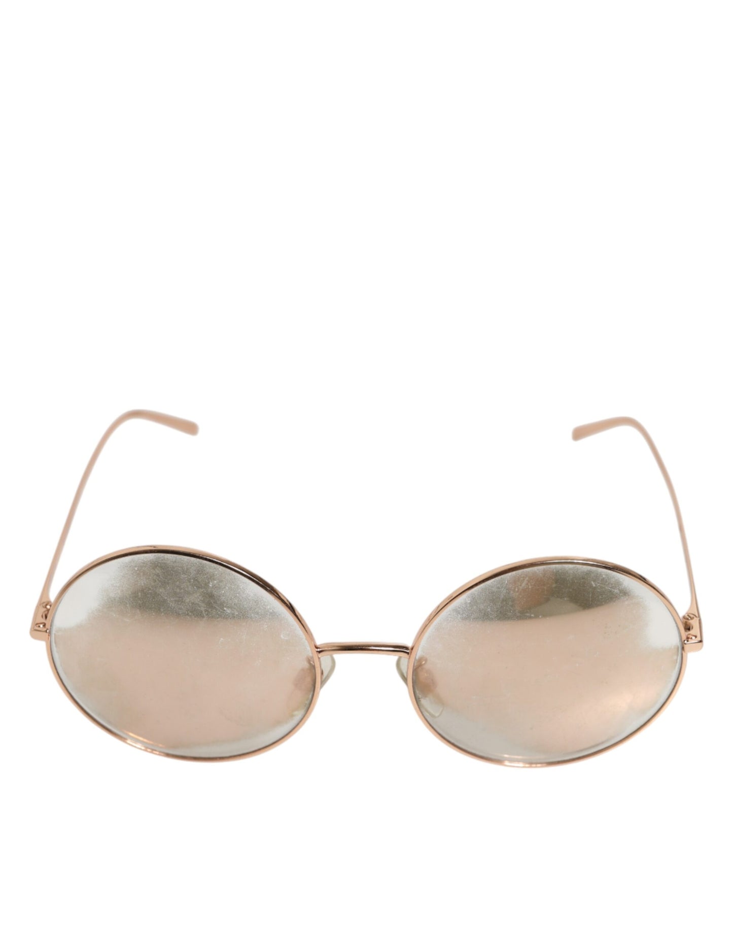 Dolce & Gabbana Rose Gold Plated Round Lenses Shades Eyewear Sunglasses
