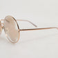 Dolce & Gabbana Rose Gold Plated Round Lenses Shades Eyewear Sunglasses