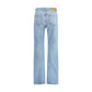 Saint Laurent Light Blue Cotton Straight-Leg Jeans