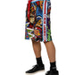Dolce & Gabbana Multicolor Captain Sicily Men Bermuda Shorts Mens Shorts