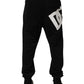 Dolce & Gabbana Black DG Logo Cotton Jogger Sweatpants Pants