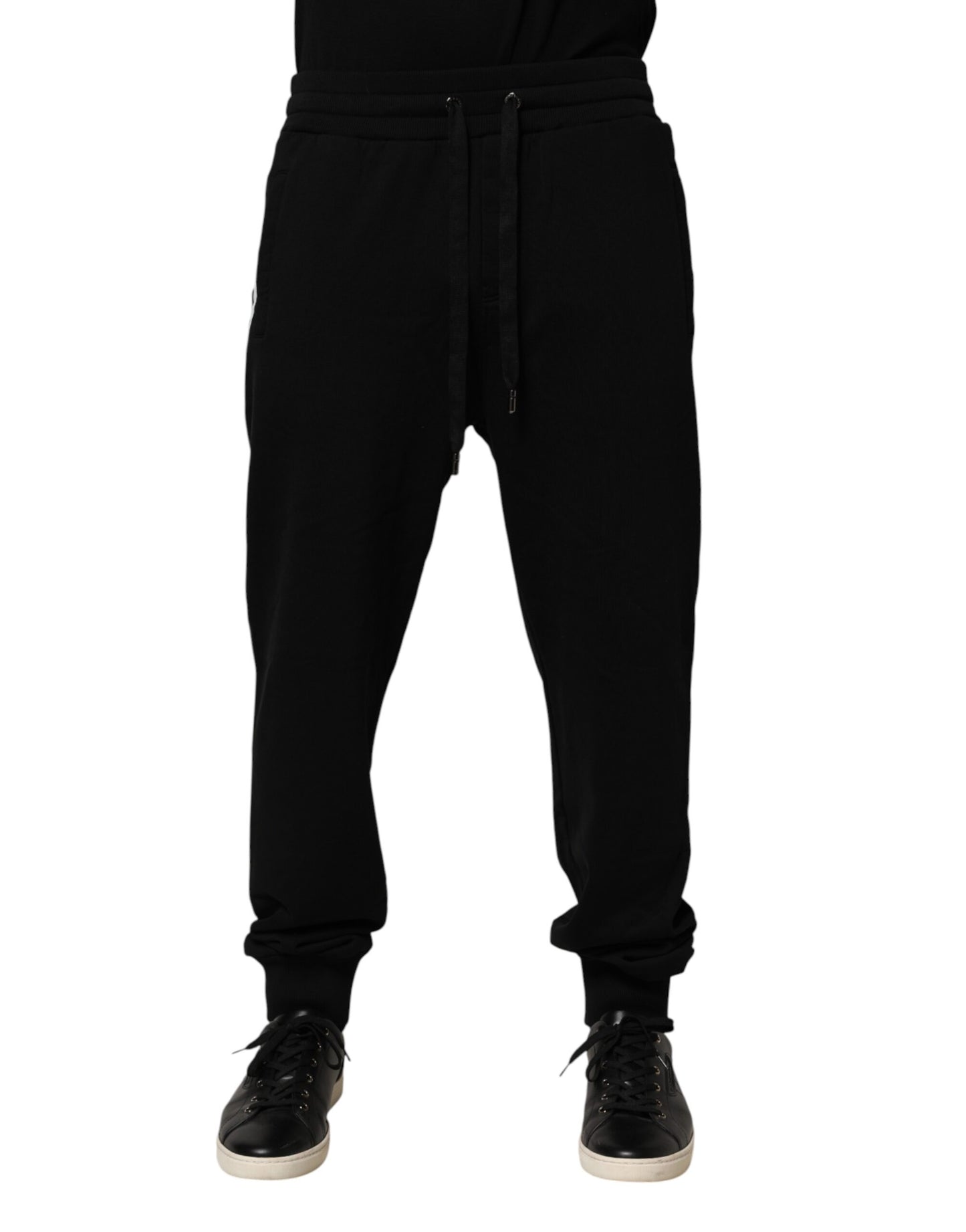 Dolce & Gabbana Black DG Logo Cotton Jogger Sweatpants Pants