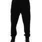 Dolce & Gabbana Black DG Logo Cotton Jogger Sweatpants Pants
