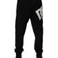 Dolce & Gabbana Black DG Logo Cotton Jogger Sweatpants Pants