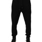 Dolce & Gabbana Black DG Logo Cotton Jogger Sweatpants Pants