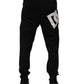 Dolce & Gabbana Black DG Logo Cotton Jogger Sweatpants Pants