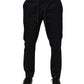 Dolce & Gabbana Black Mid Waist Drawstring Men Jogger Pants