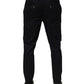 Dolce & Gabbana Black Mid Waist Drawstring Men Jogger Pants